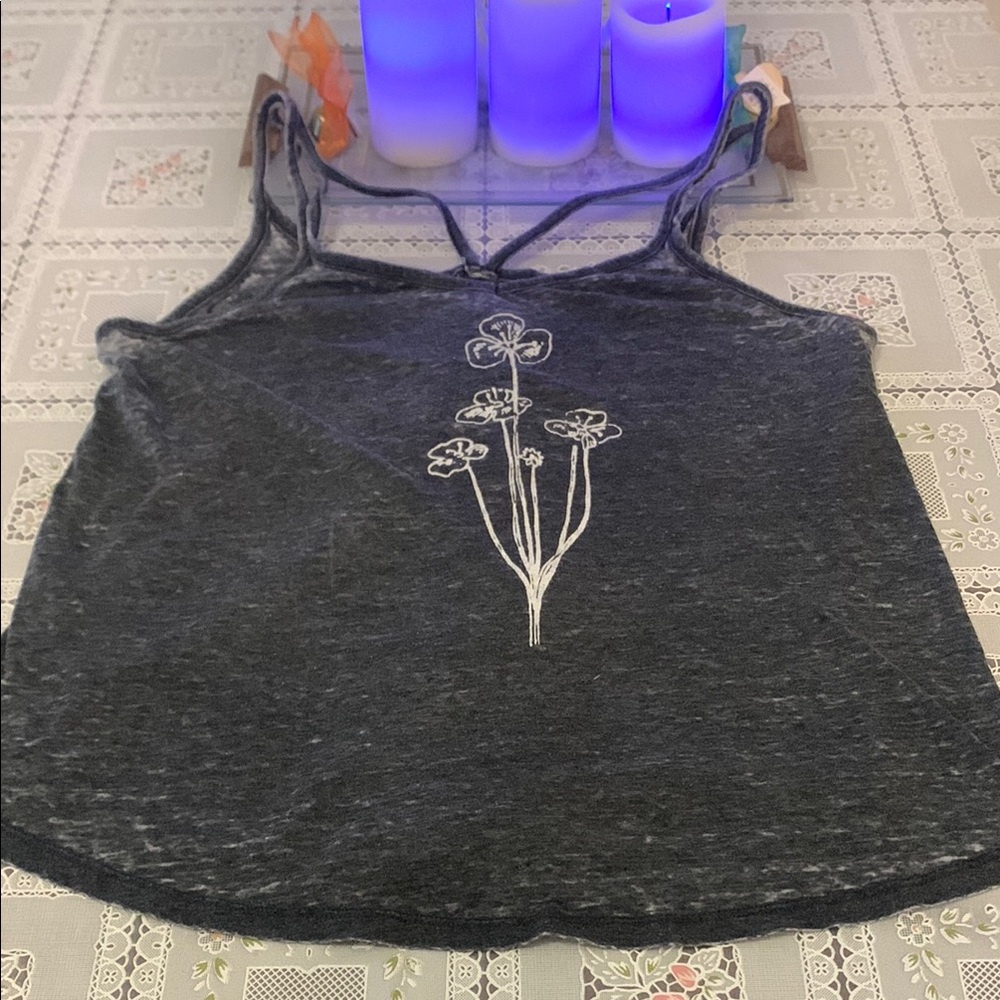 Source Unknown Gray Backless Tank Top